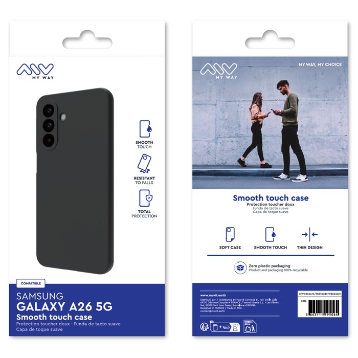 COQUE SMOOTHIE TPU NOIR SAMSUNG GALAXY A26 5G
