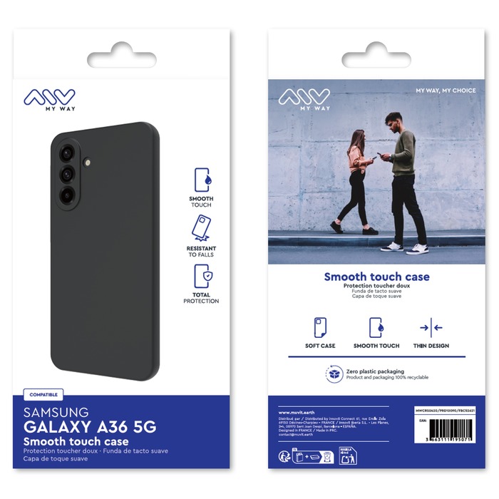 COQUE SMOOTHIE TPU NOIR SAMSUNG GALAXY A36 5G
