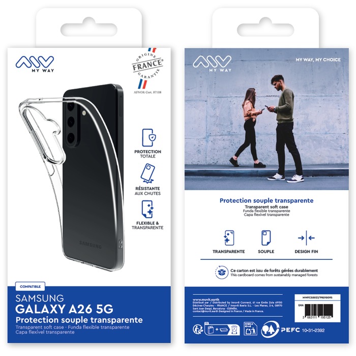 COQUE SOUPLE TRANSPARENTE SAMSUNG GALAXY A26 5G