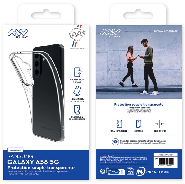 COQUE SOUPLE TRANSPARENTE SAMSUNG GALAXY A56 5G