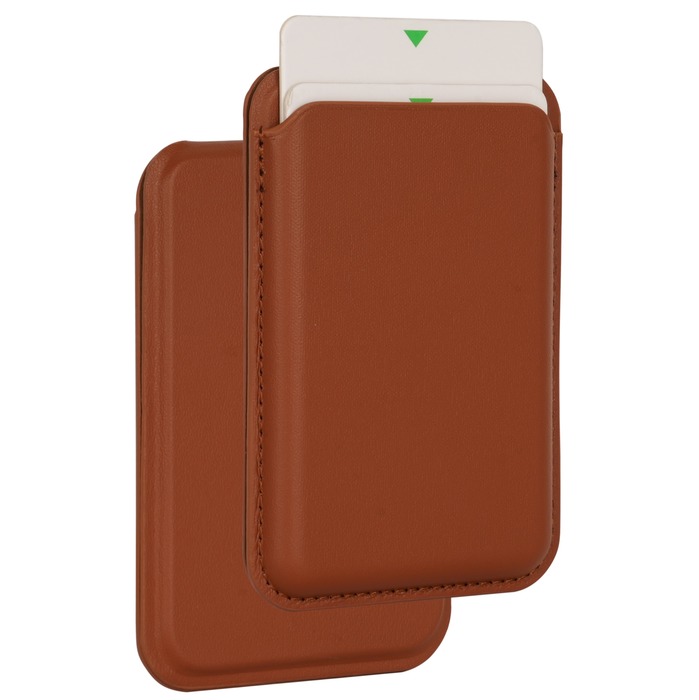 PORTE-CARTES MAGNETIQUE STAND MAGSAFE MARRON