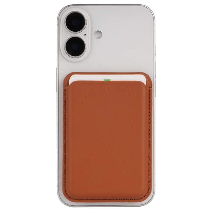 PORTE-CARTES MAGNETIQUE STAND MAGSAFE MARRON