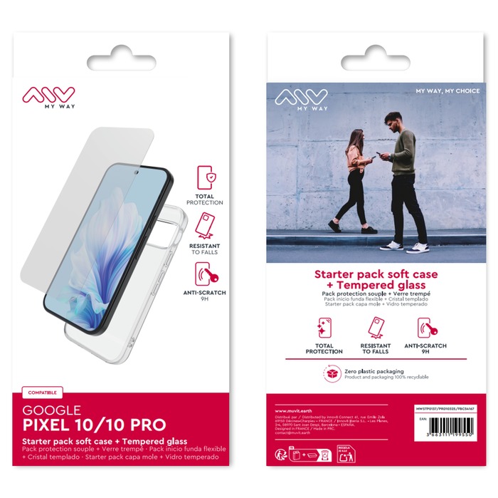 STARTER PACK COQUE SOUPLE + VERRE TREMPE REALME 14T