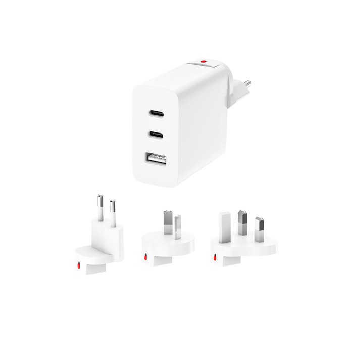 CHARGEUR SECTEUR MONDE EU/US/UK/AUS 30W 2 USB-C USB-A