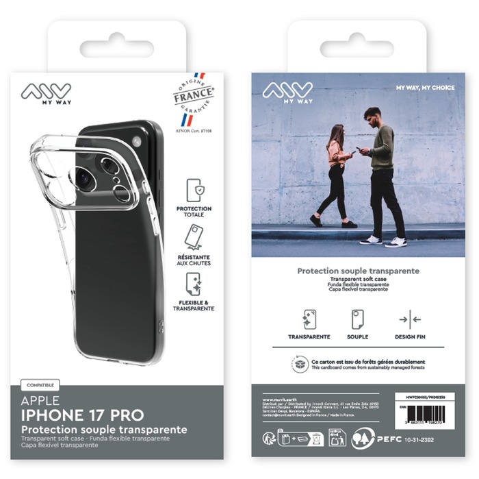 COQUE SOUPLE TRANSPARENTE IPHONE 17 PRO
