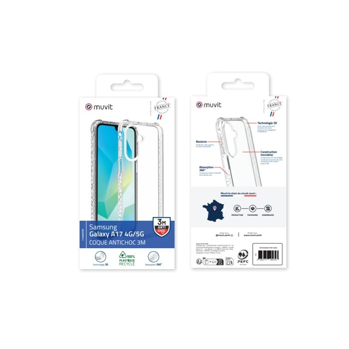 COQUE TRANSPARENTE RENFORCEE 3M SAMSUNG GALAXY A17 4G/5G