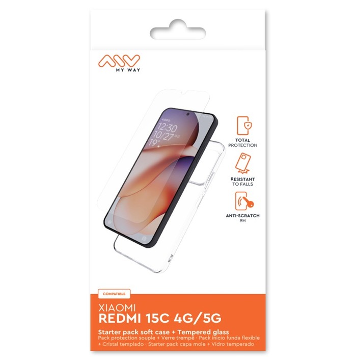 STARTER PACK COQUE SOUPLE + VERRE TREMPE XIAOMI REDMI 15C 4G/5G