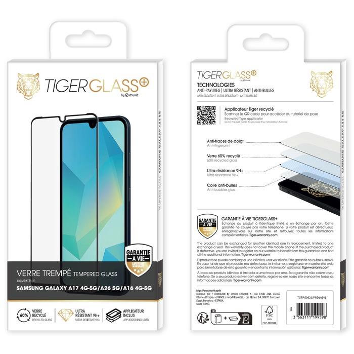 TIGER GLASS PLUS VT RECYCLE SAMSUNG GALAXY A17 4G-5G/A26 5G/A16 4G-5G