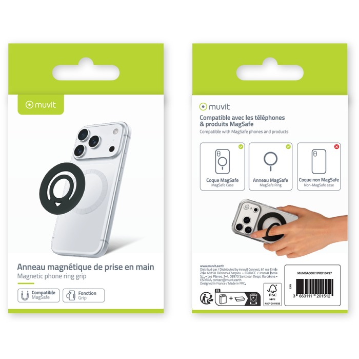 RING GRIP MAGSAFE NOIR