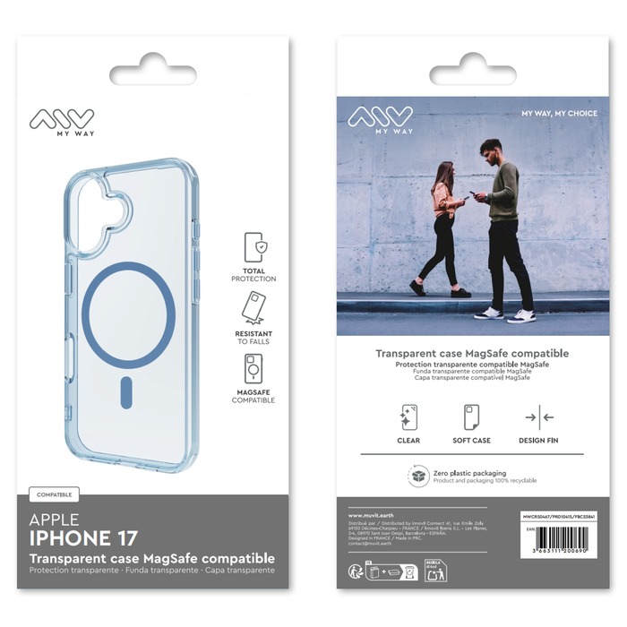 COQUE MAGSAFE BLEU CLAIR IPHONE 17