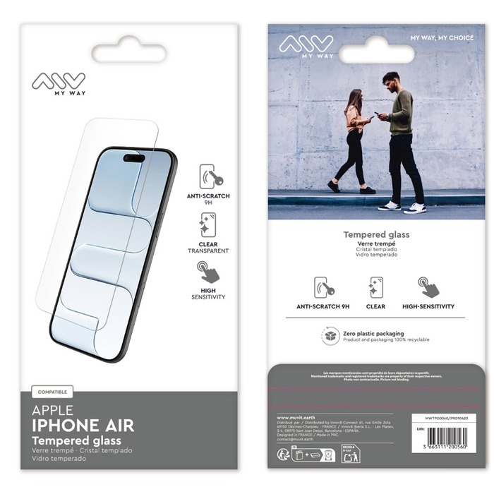 PACK 2 VERRES TREMPES IPHONE AIR