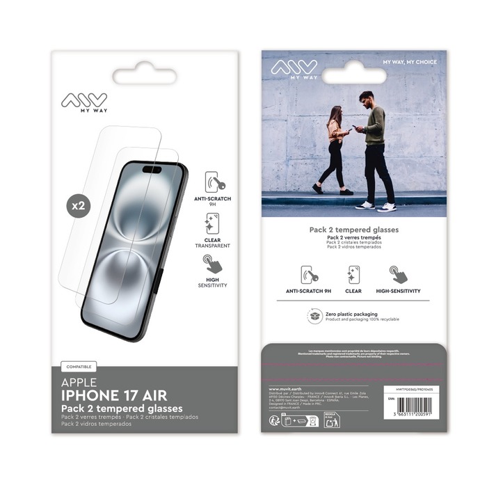 PACK 2 VERRES TREMPES IPHONE 17 AIR