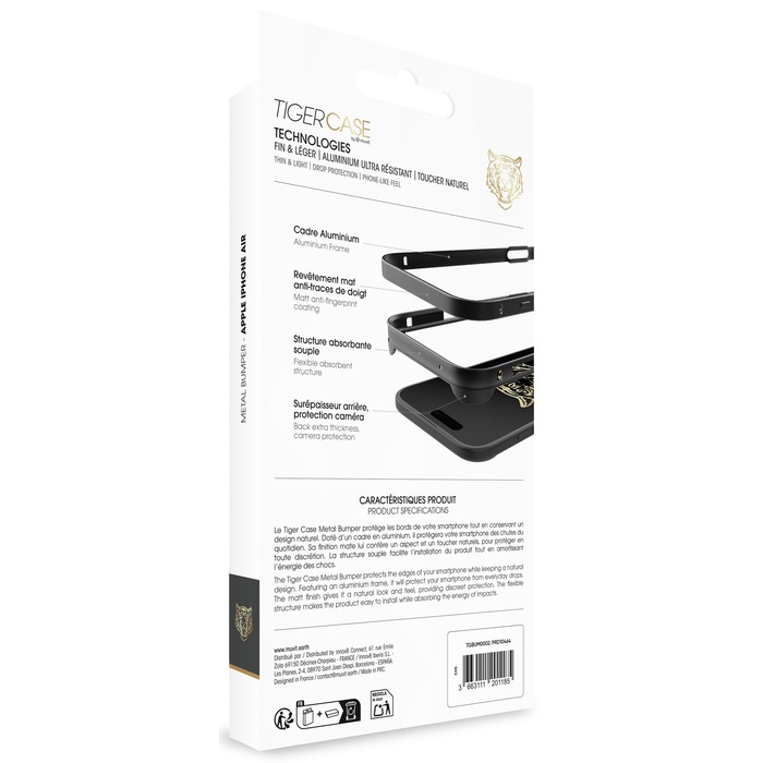 TIGER CASE METAL BUMPER NOIR IPHONE AIR