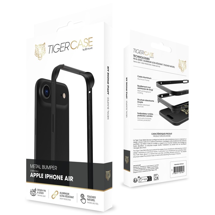 TIGER CASE METAL BUMPER NOIR IPHONE AIR