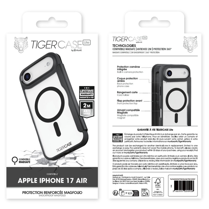 TIGER CASE LITE FOLIO MAGSAFE 2M IPHONE 17 AIR