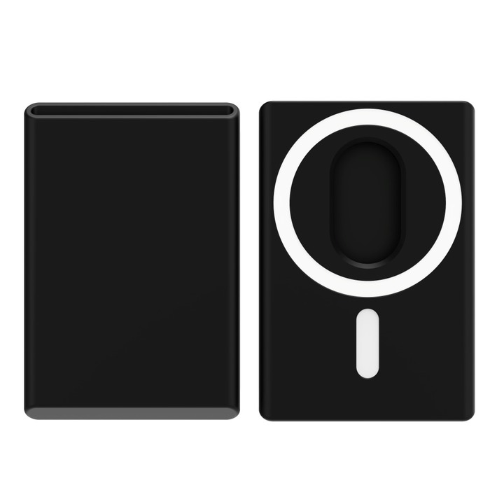 PORTE-CARTES MAGNETIQUE SILICONE MAGSAFE NOIR