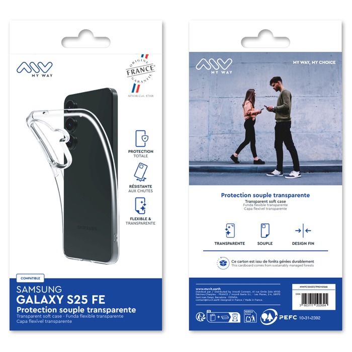 COQUE SOUPLE TRANSPARENTE SAMSUNG GALAXY S25 FE