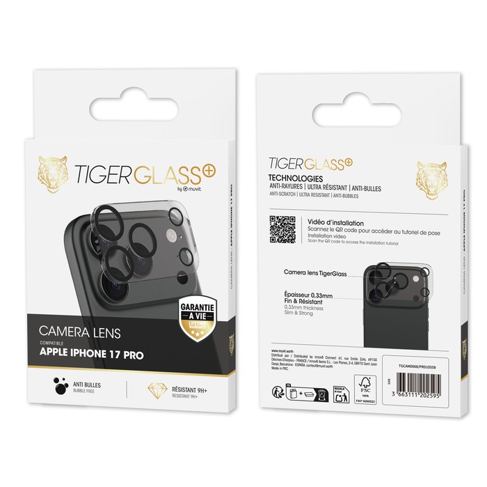TIGER GLASS PLUS CAMERA LENS IPHONE 17 PRO