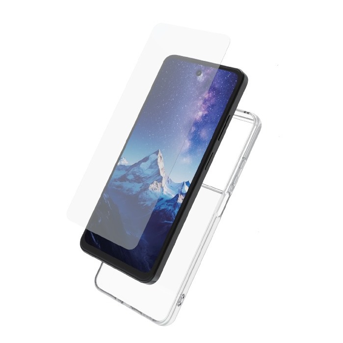 STARTER PACK COQUE SOUPLE + VERRE TREMPE REALME 14X