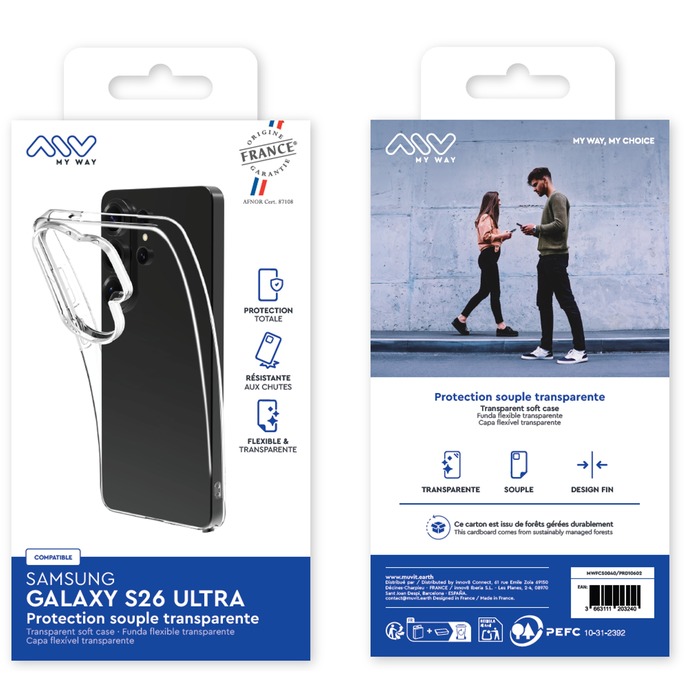 COQUE SOUPLE TRANSPARENTE SAMSUNG GALAXY S26 ULTRA