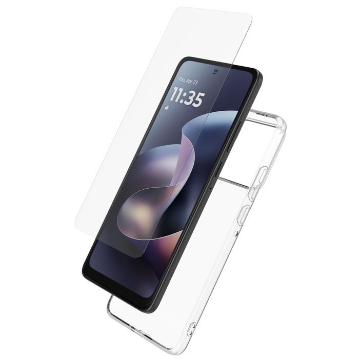 STARTER PACK COQUE SOUPLE + VERRE TREMPE 3D MOTOROLA EDGE 70