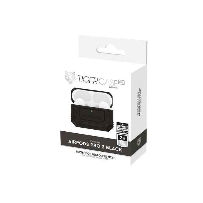 TIGER CASE LITE BOITIER ANTICHOC 2M AIRPODS PRO 3 NOIR