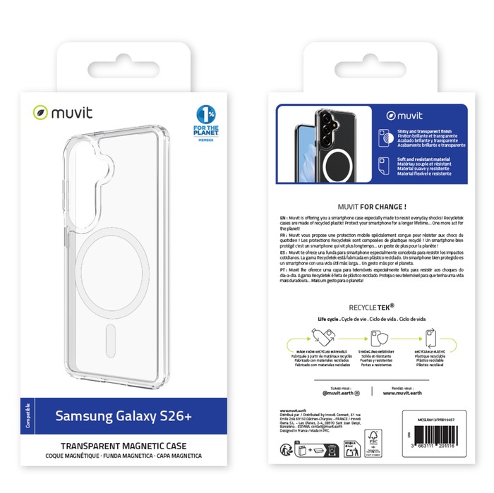 MFC COQUE MAGNETIQUE TRANSPARENTE RECYCLE SAMSUNG GALAXY S26+