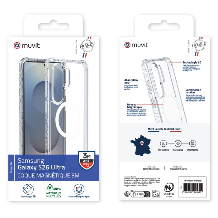 COQUE TRANSP MAGNETIQUE 3M SAMSUNG GALAXY S26 ULTRA