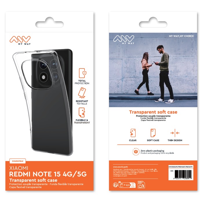 COQUE SOUPLE TRANSPARENTE XIAOMI REDMI NOTE 15 4G/5G