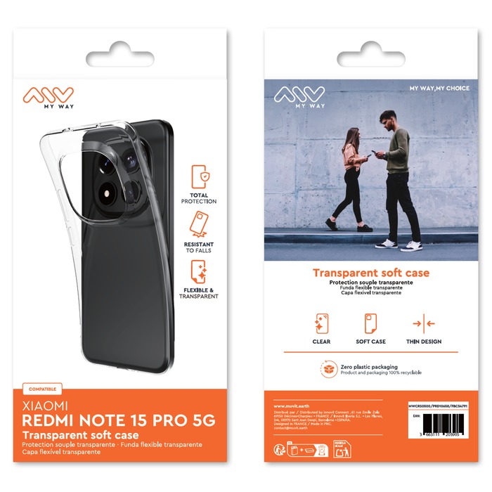 COQUE SOUPLE TRANSPARENTE XIAOMI REDMI NOTE 15 PRO 5G