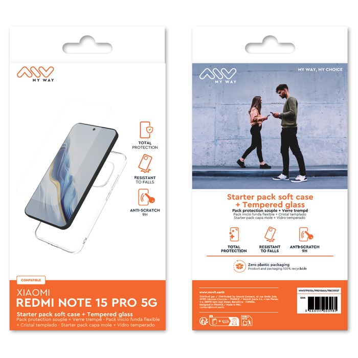 STARTER PACK COQUE SOUPLE + VT XIAOMI REDMI NOTE 15 PRO 5G