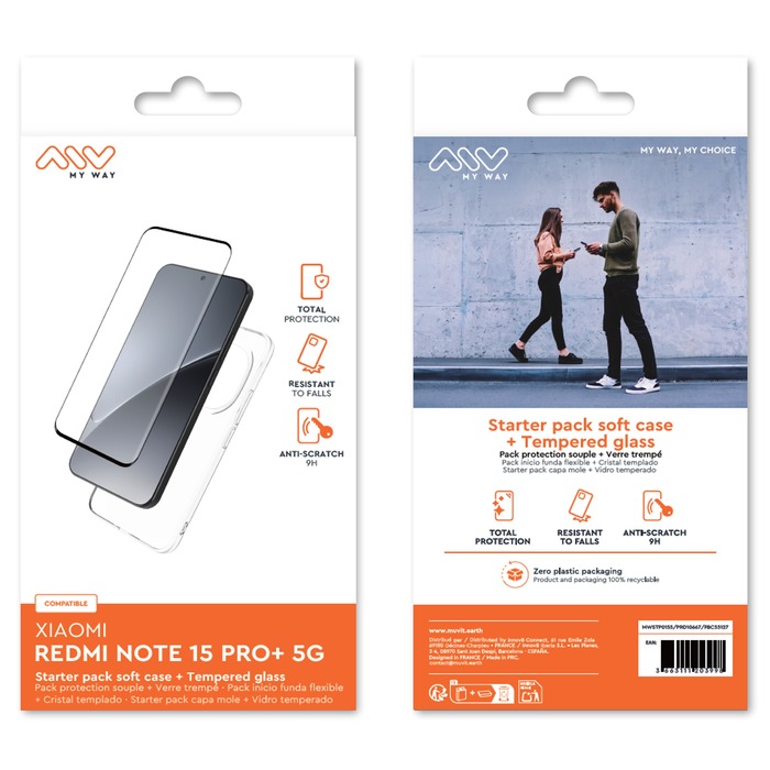 STARTER PACK COQUE SOUPLE + VT 3D XIAOMI REDMI NOTE 15 PRO+ 5G