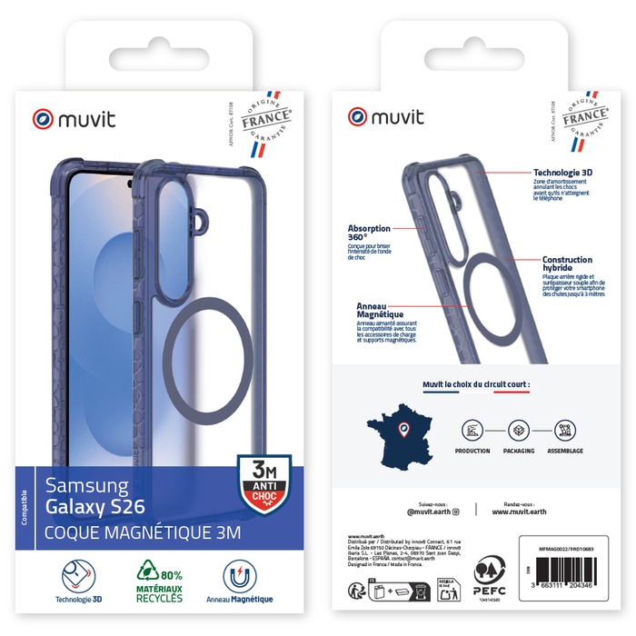 COQUE MAGNETIQUE 3M VIOLET SAMSUNG GALAXY S26