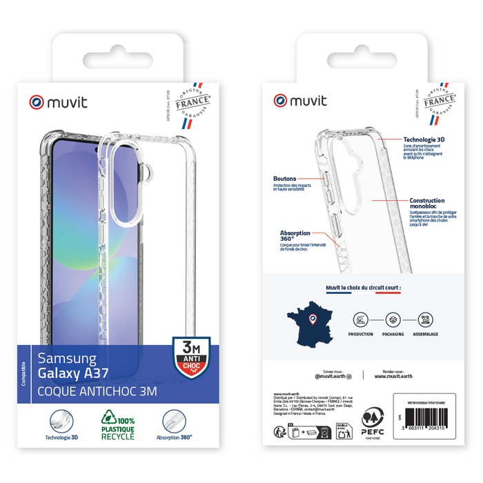 COQUE TRANSPARENTE RENFORCEE 3M SAMSUNG GALAXY A37