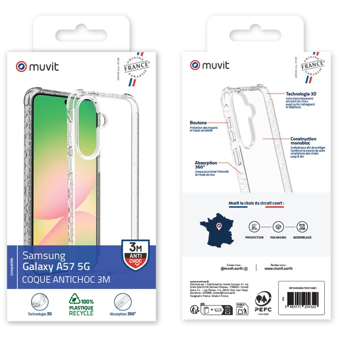 COQUE TRANSPARENTE RENFORCEE 3M SAMSUNG GALAXY A57