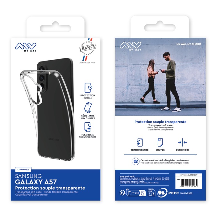 COQUE SOUPLE TRANSPARENTE SAMSUNG GALAXY A57