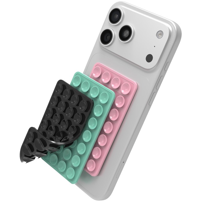 PACK 3 VENTOUSES UNIVERSELLES NOIR/ROSE POUDRE/VERT MENTHE