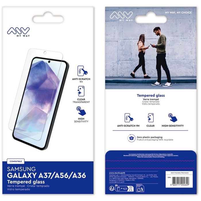 VERRE TREMPE SAMSUNG GALAXY A37/A56/A36
