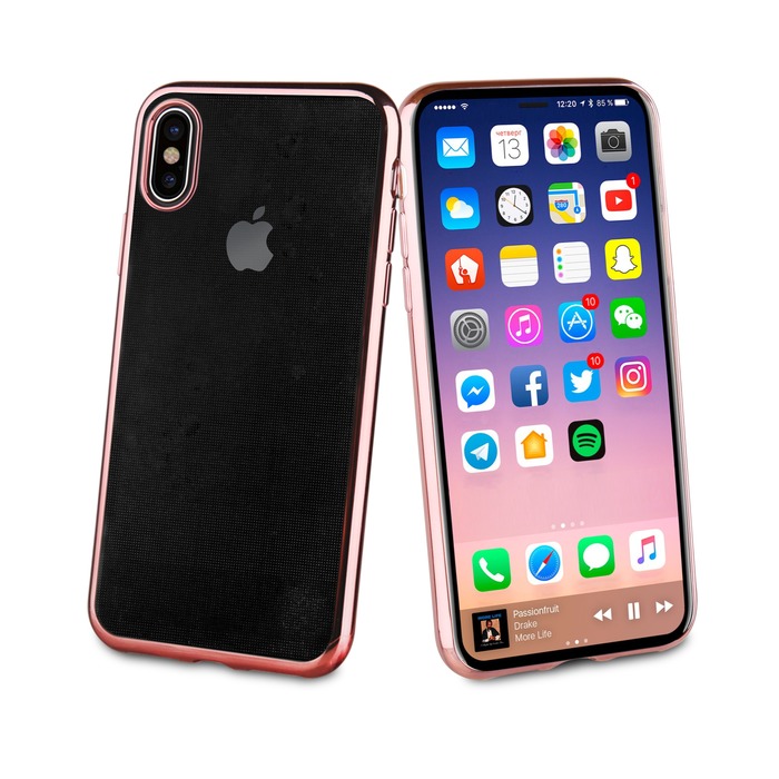 APPLE IPHONE X XS ORO BLING SHELL
