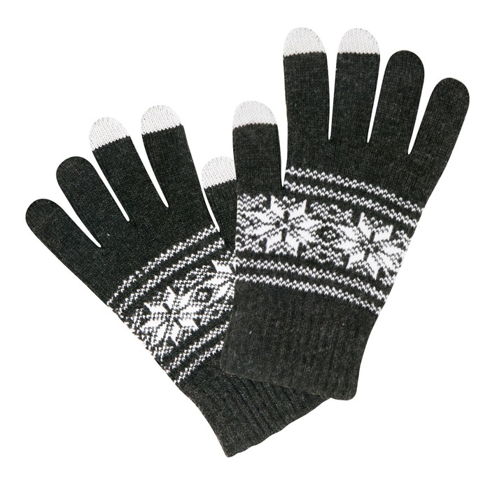 3-FINGER TACTILE GLOVES WITH ANTHRACITE PATTERN