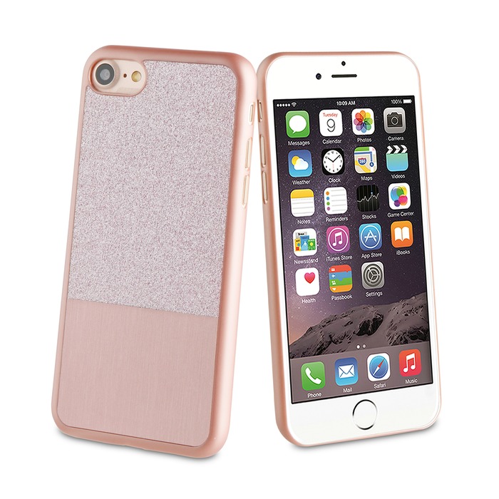 COQUE PAILLETTE OR ROSE: APPLE IPHONE 6/6S/7/8