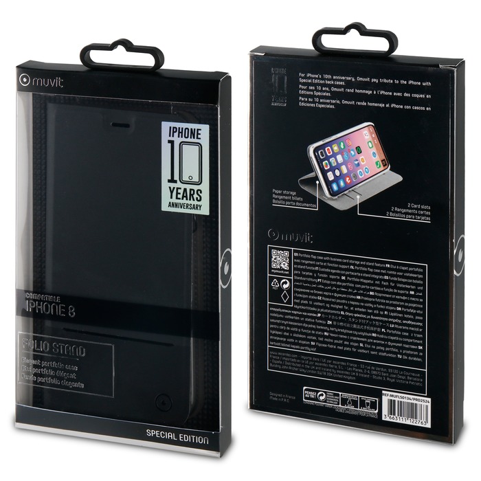 FOLIO EDITION STAND NOIR: APPLE IPHONE X/XS