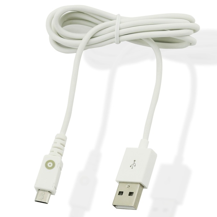 SPRING CABLE DROIT CHARGE & SYNC 1A USB/MICRO-USB 1M BLANC