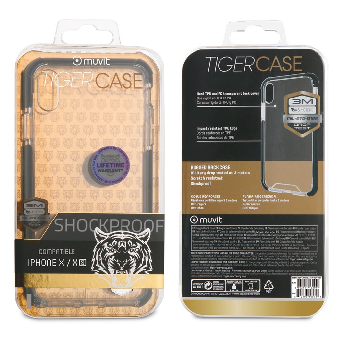 FUNDA TIGRE PROTECCIÓN REFORZADA 3M: APPLE IPHONE X/XS