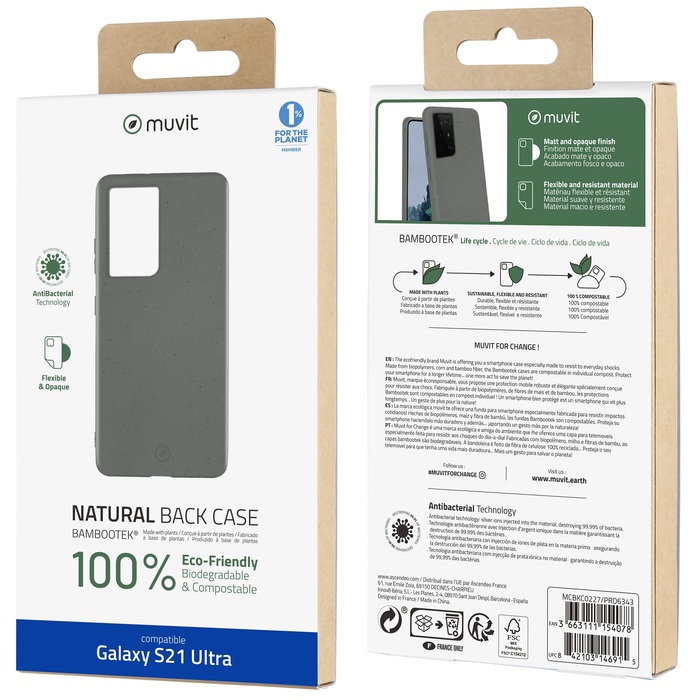 COQUE BAMBOOTEK PEBBLE SAMSUNG GALAXY S21 ULTRA