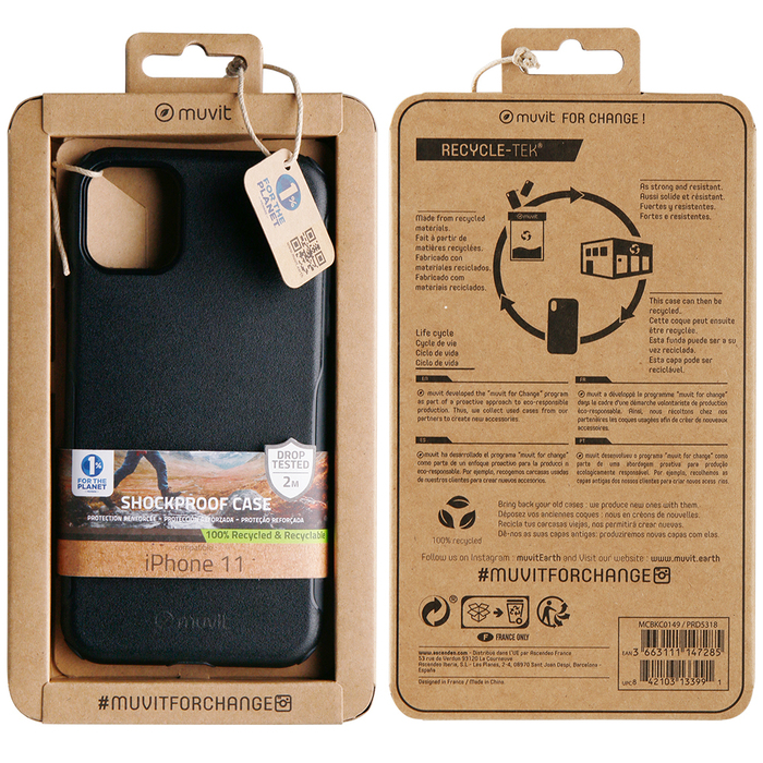 RECYCLETEK RENFORCEE 2M NOIRE: APPLE IPHONE 11