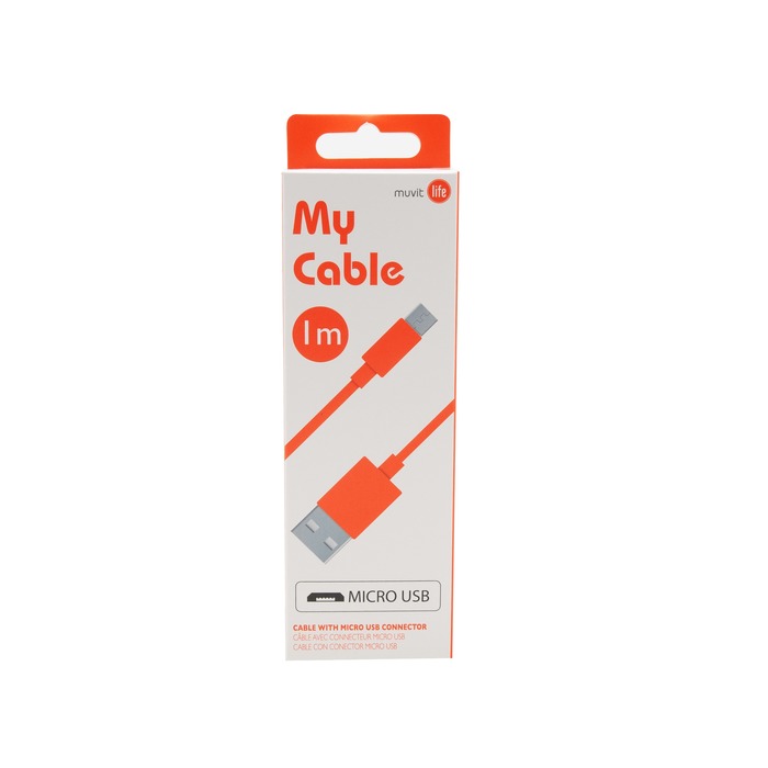 MY CABLE MICRO USB 1M CORAIL