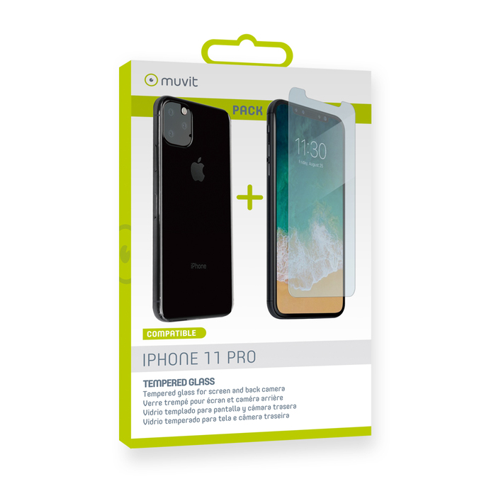 BUNDLE TEMPERED GLASS SCREEN + CAMERA PROTECTION: APPLE IPHONE 11 PRO