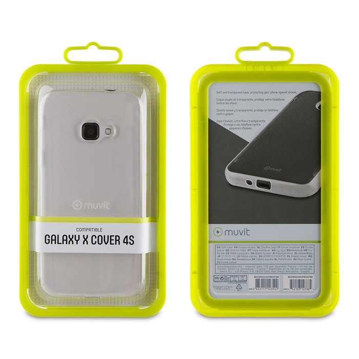 MUVIT CRYSTAL SOFT SHELL TRASPARENTE: SAMSUNG XCOVER 4/XCOVER 4S
