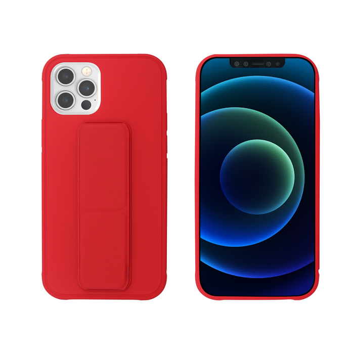 COQUE AVEC FONCTION STAND ROUGE IPHONE 12/12 PRO